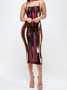 Beautiful Color Criss Cross Midi Dress