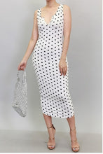 Load image into Gallery viewer, Classic Polka Dot Midi Dress/ Black
