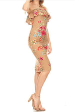 Load image into Gallery viewer, Floral Strapless Midi Dress
