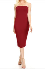 Load image into Gallery viewer, Lined Strapless Midi Dress
