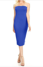 Load image into Gallery viewer, Lined Strapless Midi Dress
