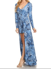 Load image into Gallery viewer, Denim Printed Maxi Dress
