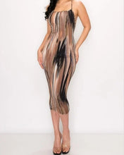 Load image into Gallery viewer, Multi Color Criss Cross Midi Dress
