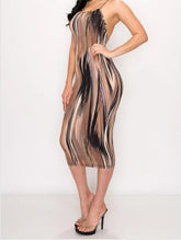 Load image into Gallery viewer, Multi Color Criss Cross Midi Dress
