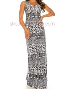 Abstract Print Maxi