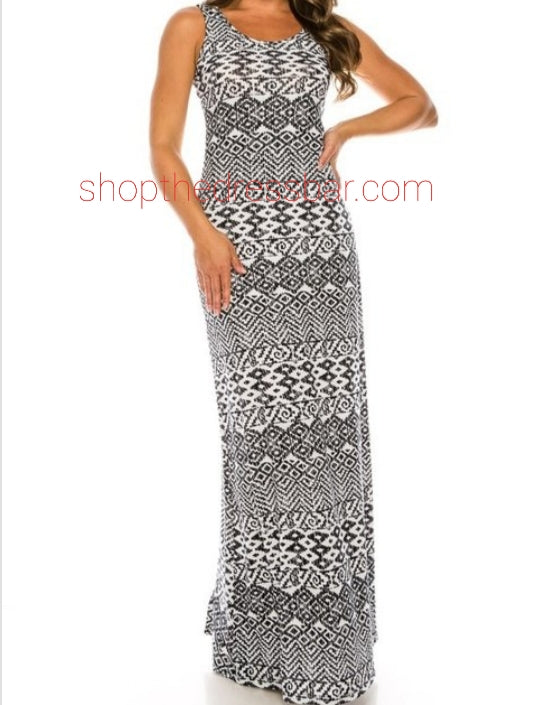 Abstract Print Maxi