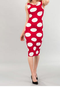 Red Polka Dot Midi