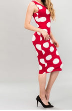 Load image into Gallery viewer, Red Polka Dot Midi
