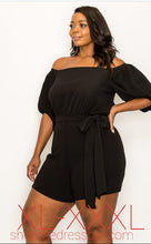 Load image into Gallery viewer, Black Off The Shoulder Romper
