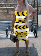 Load image into Gallery viewer, Caution Tape Dress
