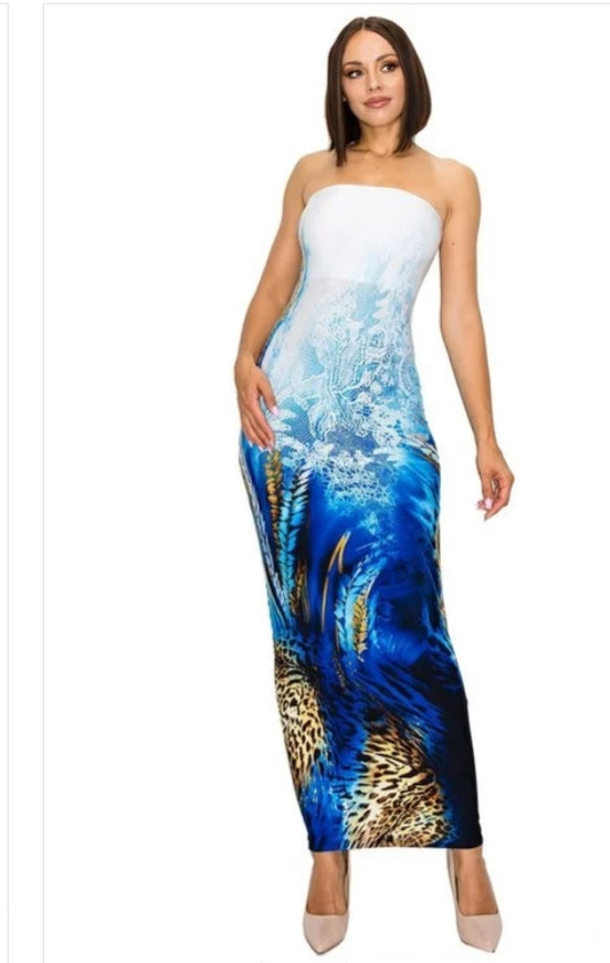 Ocean Wild Maxi Tube Dress